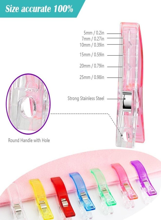 Jasol 30pcs Large Sewing Clips Fabric Clips Sewing Notions for Sewing Quilting Supplies Crafting Tools Jumbo Quilt Clips, Multipurpose Plastic Clips Multi Colors Craft Clips Quilting Accessories - Image 3